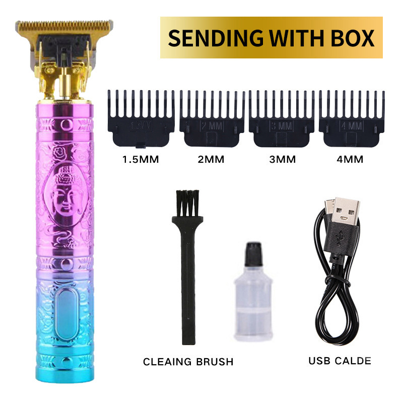 Cortador de pelo de empuje eléctrico con cabeza de aceite, cortador de pelo de empuje eléctrico con cabeza de afeitar enchufable y recargable, cortador de pelo de empuje eléctrico transfronterizo