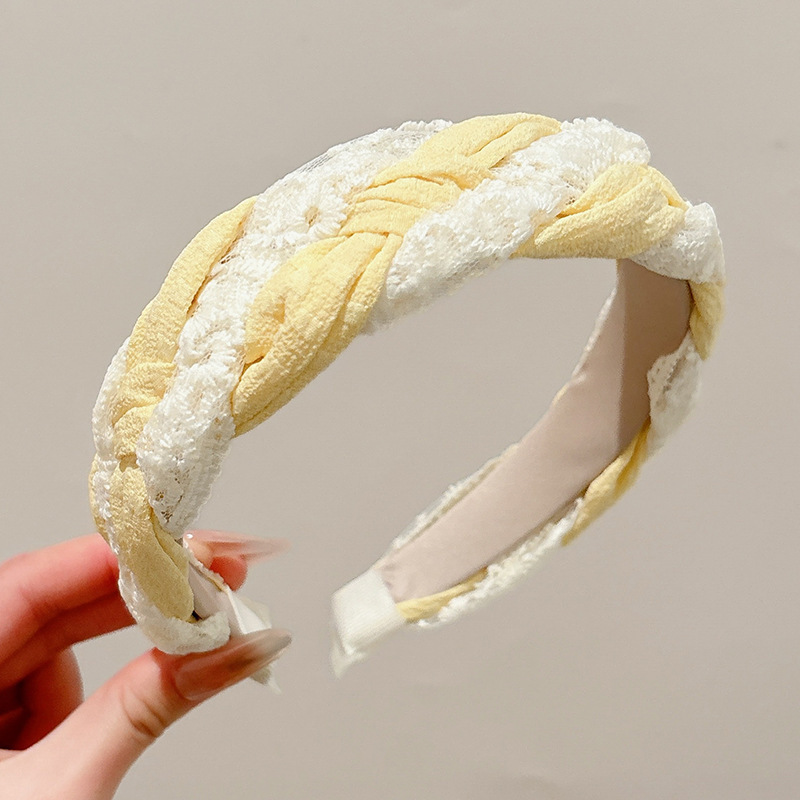 Brazo de cabello negro plegado para mujeres retro francés alto cráneo de borde ancho brazo de cabello de compresión para el cabello Bundle para el cabello fuera de la guarnición universal image 77