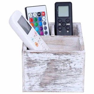 Solid Wood Multifunctional Three-Compartment Pen Holder, Creative and Fashionable Desktop Office Stationery Storage Box, Remote Control Storage Box