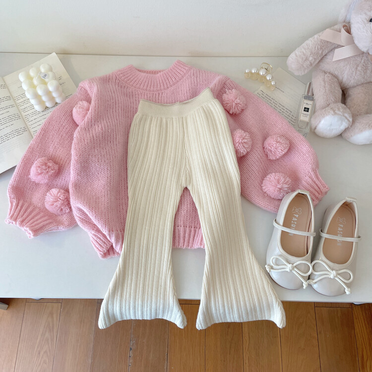480g Weight Elegant Princess Solid Color Cotton Girls Clothing Sets