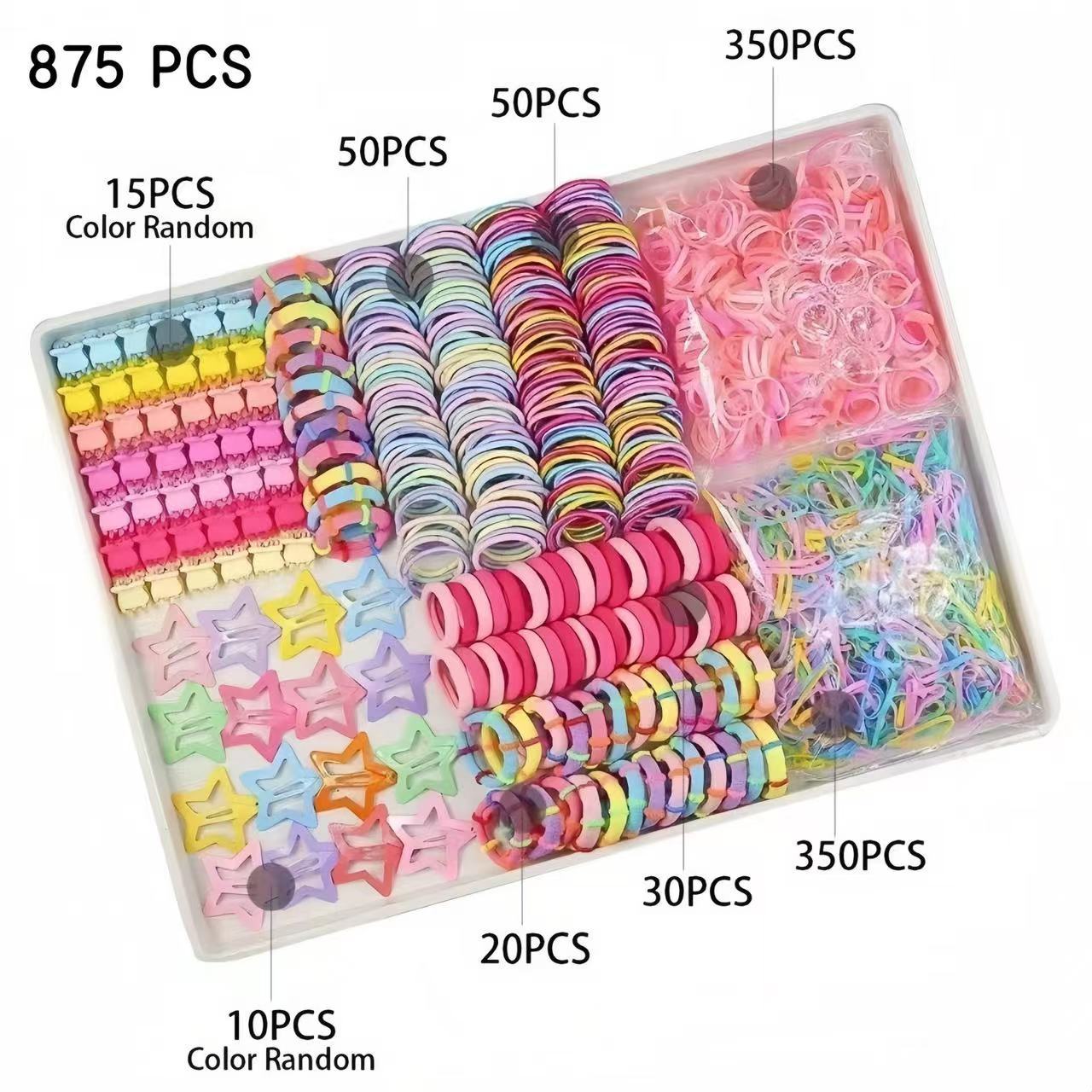 Clips para el cabello de niños, anillo para el cabello, clips para el cabello, caja de regalo, banda de correa de princesa, conjunto de peluquería, regalo diario para bebés