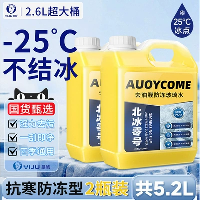 to Remove Oil Film Winter Antifreeze | Glass agent - 2-bottles-25-degrees