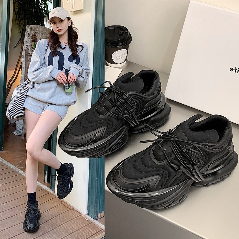 Thick-Soled New Dad Shoes 2026 Early Spring Trendy Color-Blocking Casual Comfortable Balmain Sneakers Trendy Style