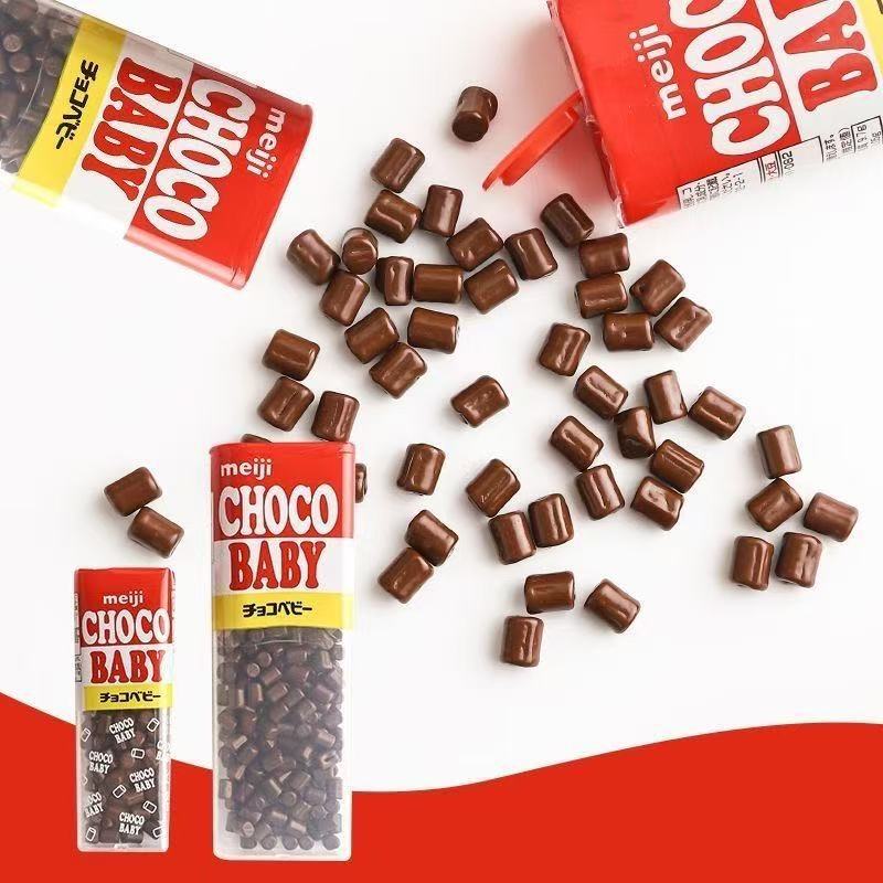 日本进口Meiji明治休闲零食ChocoBaby牛奶巧克力豆纯可可脂批发|undefined