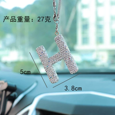 rearview mirror pendant pendant — Car hanging - h-letter-car-pendant-ab-color-transparent-diamond