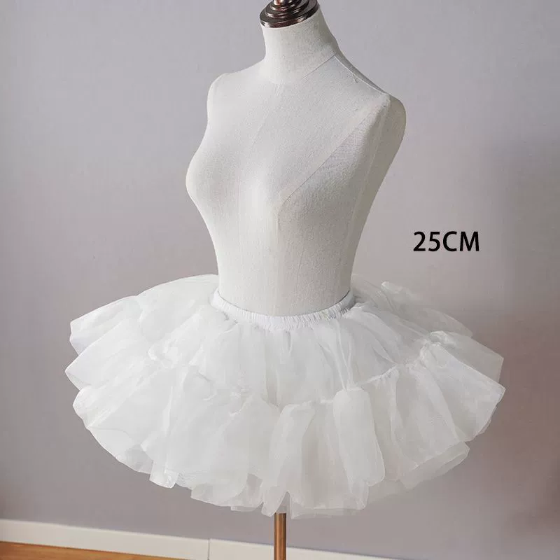 Петтикот (Lolita) шестислойный фатиновый подъюбник, 25 см короткий расклёшенный