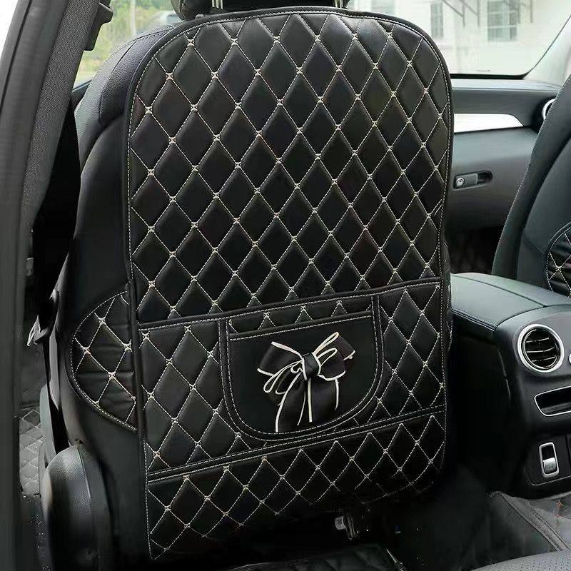 Pad Backrest Protection – Qìchē Chair back anti-kick pad - black-bow-long-anti-kick-pad-single