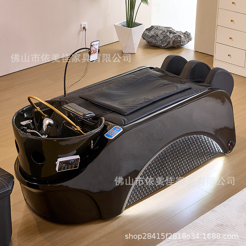 Cama de lavado de cabello de masaje eléctrico, peluquería, salón de peluquería inteligente automático, cama de lavado de agua, cama de tratamiento de fumigación tailandesa
