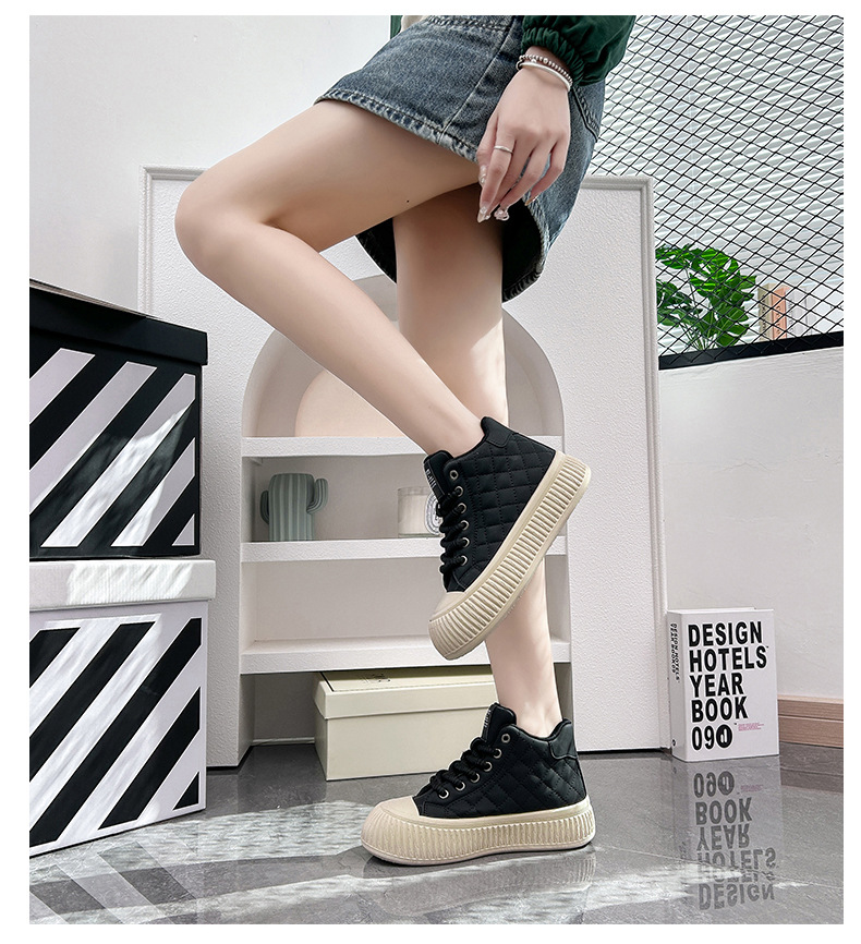 Ventilerande casual sneakers för herr med tjock sula höst_voghion.com