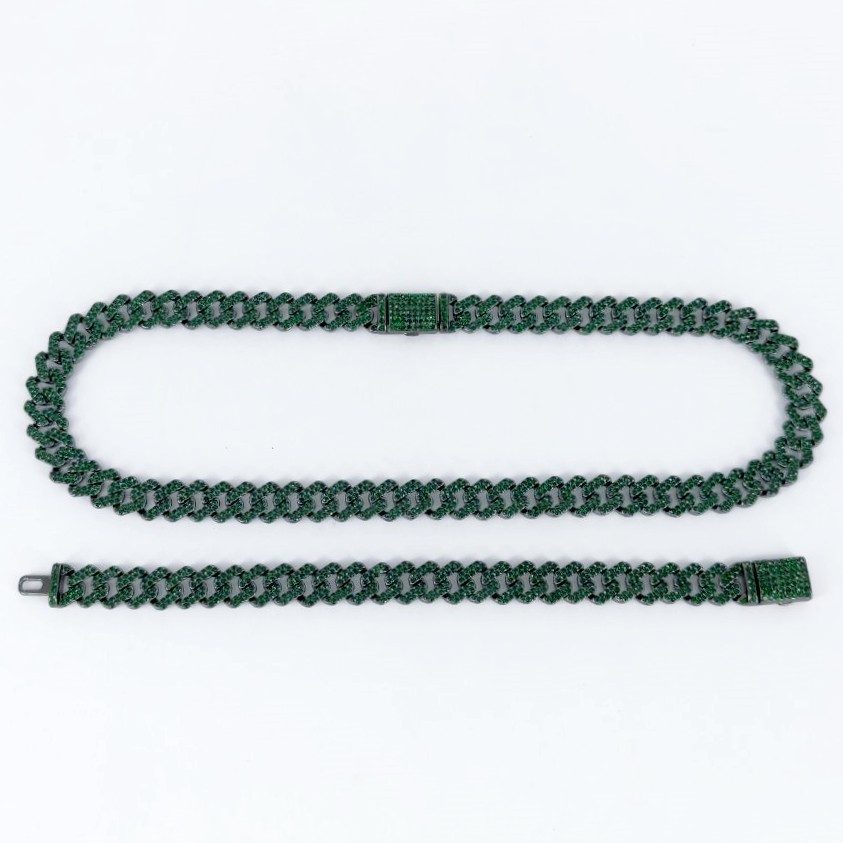 Geometric Pattern Hip-hop Geometric Rhinestones Alloy Wholesale Bracelets Necklace