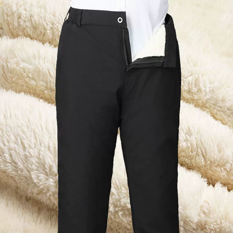 [По индивидуальному заказу] Брюки с бархатом и утолщенными зимними кашемировыми мужскими брюками для людей среднего и пожилого возраста, которые можно носить на улице для пожилых людей и пап.