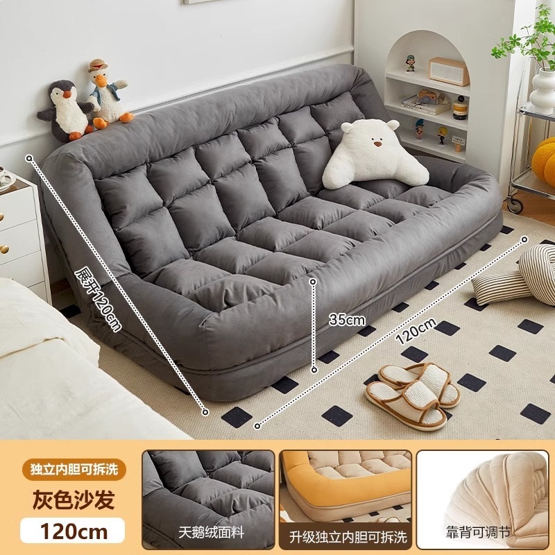 Fábrica directa de ventas sofá perezoso puede acostarse y dormir tatami doble pequeño tipo de casa de alquiler habitaciones de perros humanos dormir