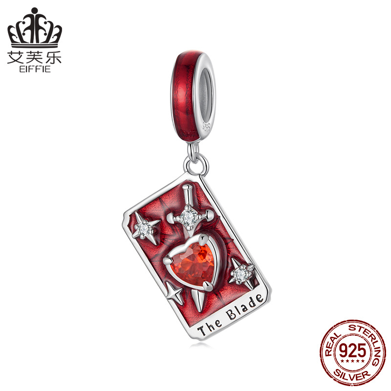 Aifle 人気の神秘的なタロットペンダント diy ブレスレットビーズ s925 スターリングシルバールースビーズジュエリーアクセサリー卸売