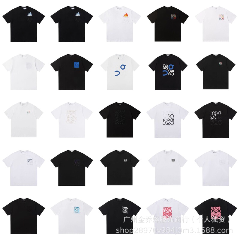 2026 Cross-border Luojia high-quality printed logo T-shirt for men and women, casual, fashionable, versatile, loose fit, pure cotton short sleeve 2026 Cross-border Luojia high-quality printed logo T-shirt for men and women, casual, fashionable, versatile, loose fit, pure cotton short sleeve