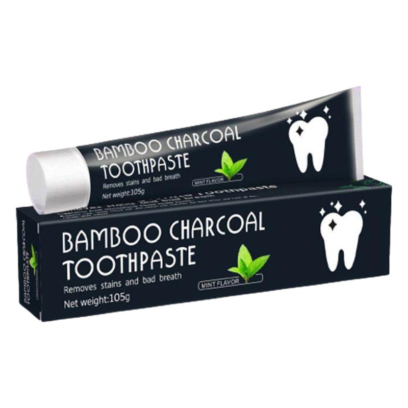 Shake sound Bamboo activated carbon Bamboo charcoal crystal black paste coconut shell toothpaste fresh breath tooth stains factory wholesale