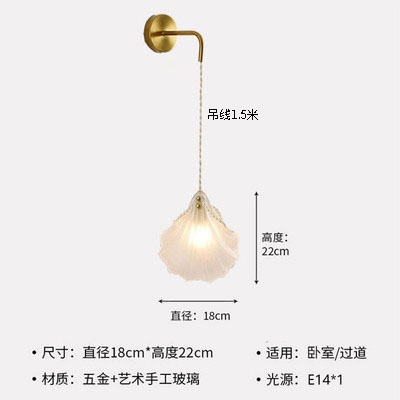 lámpara de pared minimalista dormitorio cabecera lámpara de cama moderna lujosa sala de estar fondo pared pasillo decoración creativa lámpara de pared interior