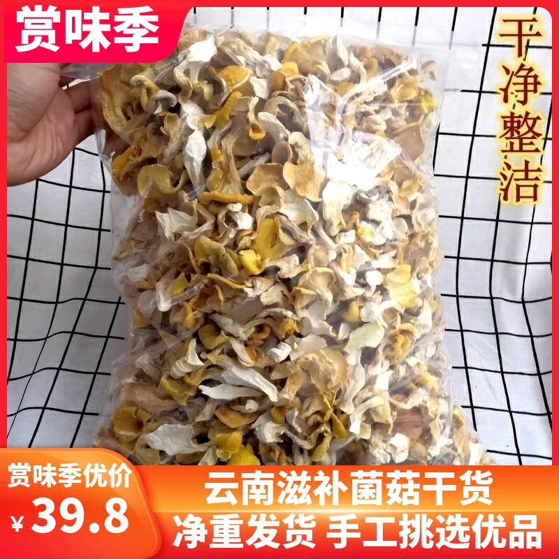 鸡油菌干货一斤装500克 榆黄菌干品云南特产野生菌保障新货好