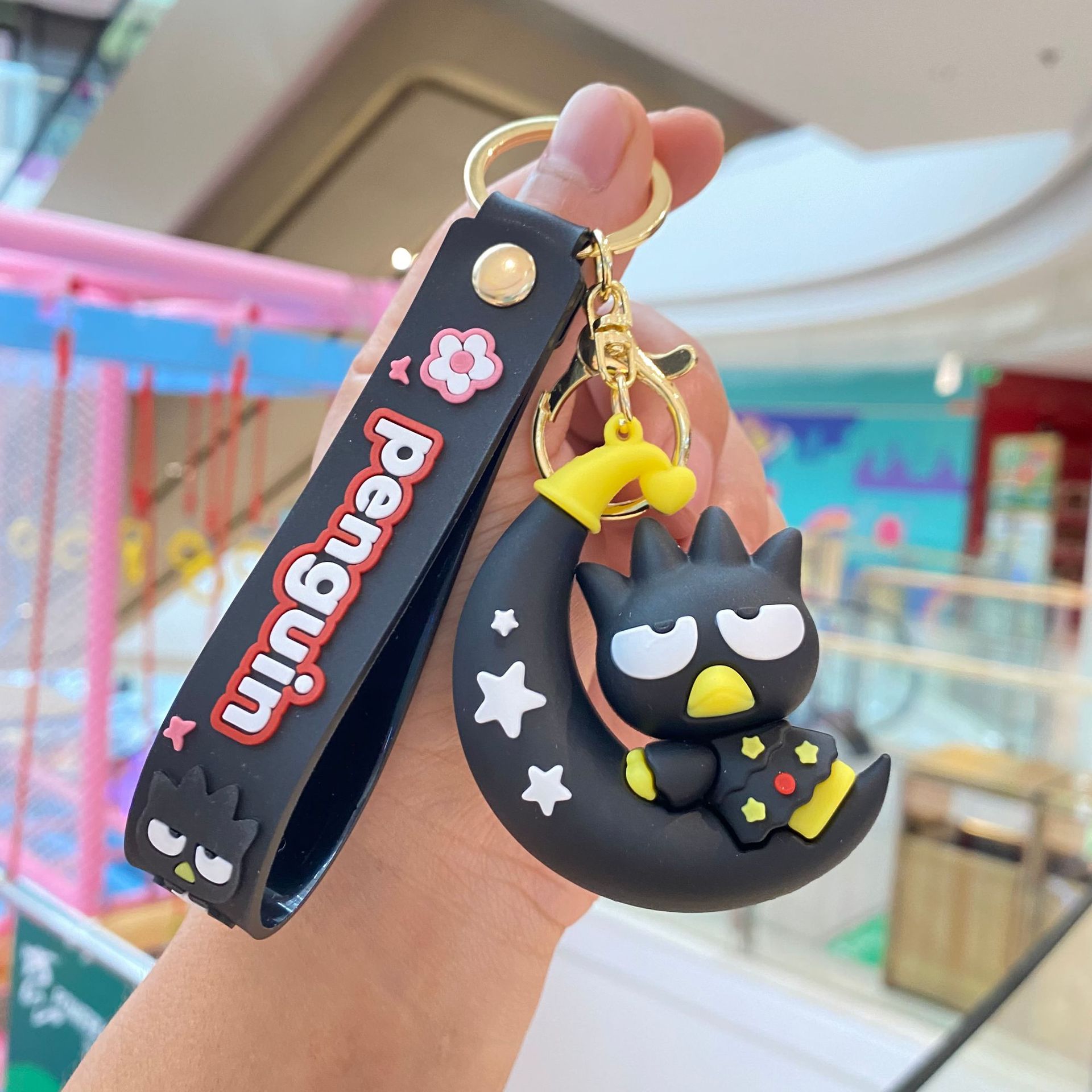 Sanrio sentada luna llavero melodía coolomi muñeca coche bolsa colgante muñeca máquina regalo al por mayor