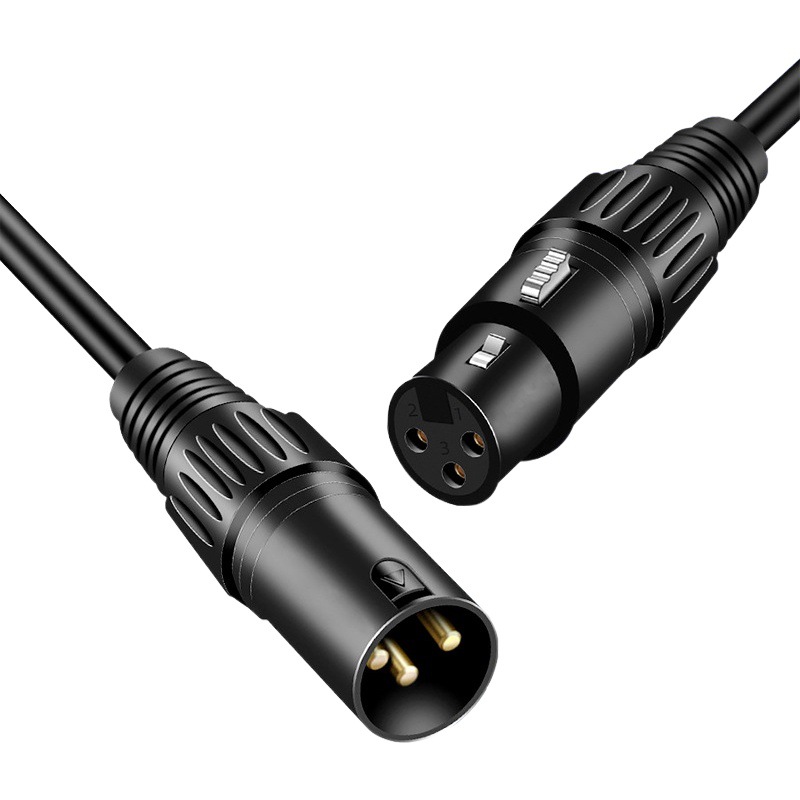 Wenjing línea de control de iluminación de escenario carnong de tres núcleos línea masculina y femenina DMX512 línea blindada línea de señal de iluminación de escenario