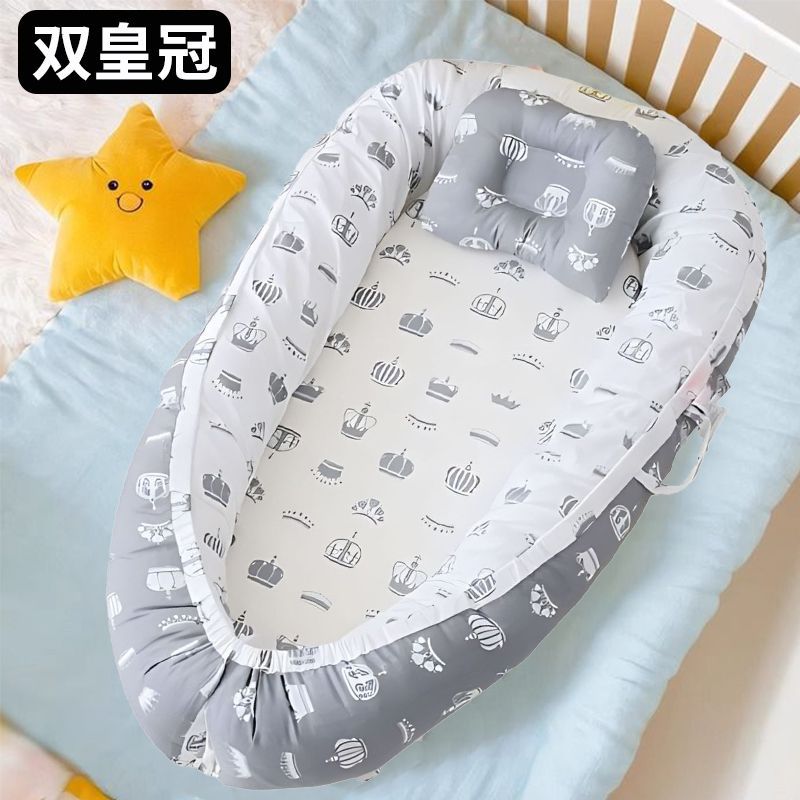 Cama de bebé portátil desmontable transfronteriza en la cama media para recién nacidos acostados para dormir