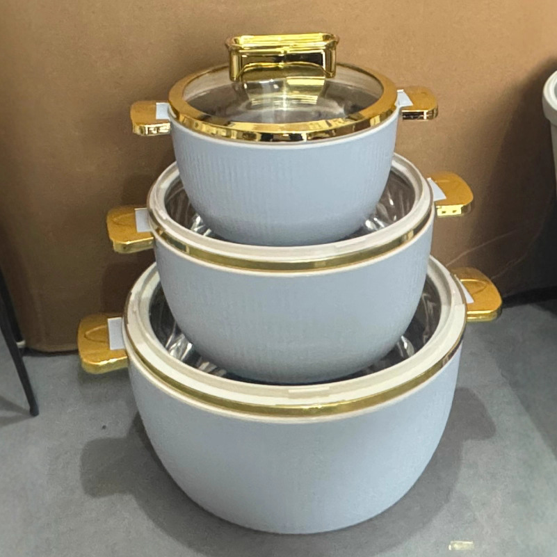 Cubo de Aislamiento Térmico 1 Set de Acero Inoxidable 201 para Hogar