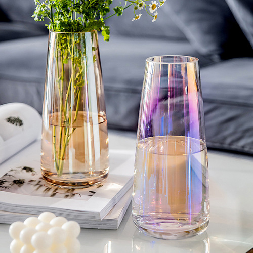 Modern Minimalist Hydroponic Lily Table Decor Vase Ornament Living Room Flower Arrangement Transparent Glass Vase Wholesale