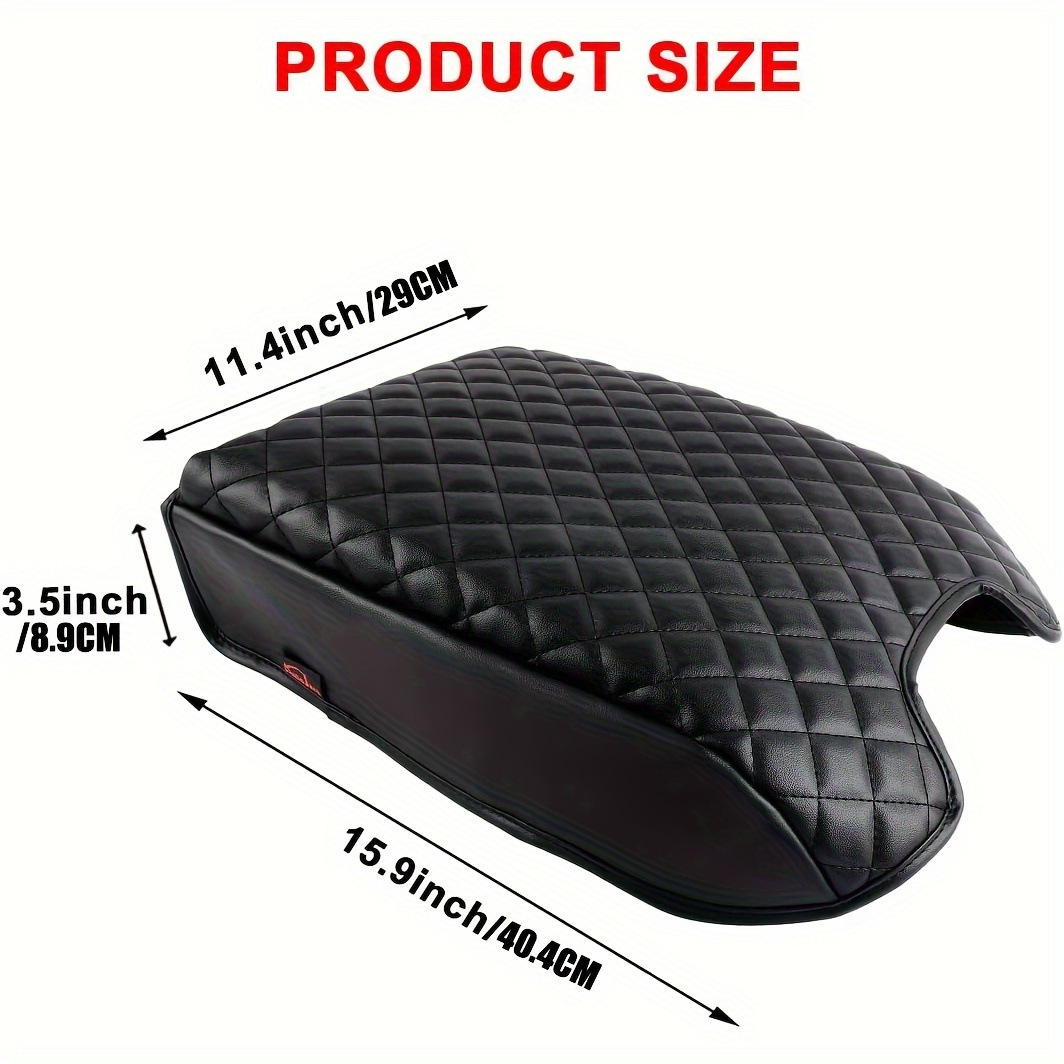 Suitable for 2015-2020 Ford F150 Armrest Box Cover Protective Pad Plaid Pattern Comfortable Leather Pad Supplies
