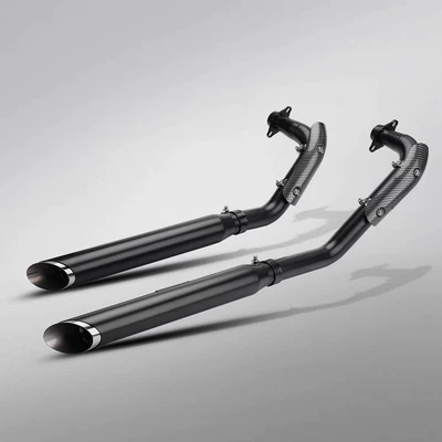 Benda Napoleon 450/Ginichera 450 motorcycle modified exhaust pipe with black anti-scald cover, dual outlet full system