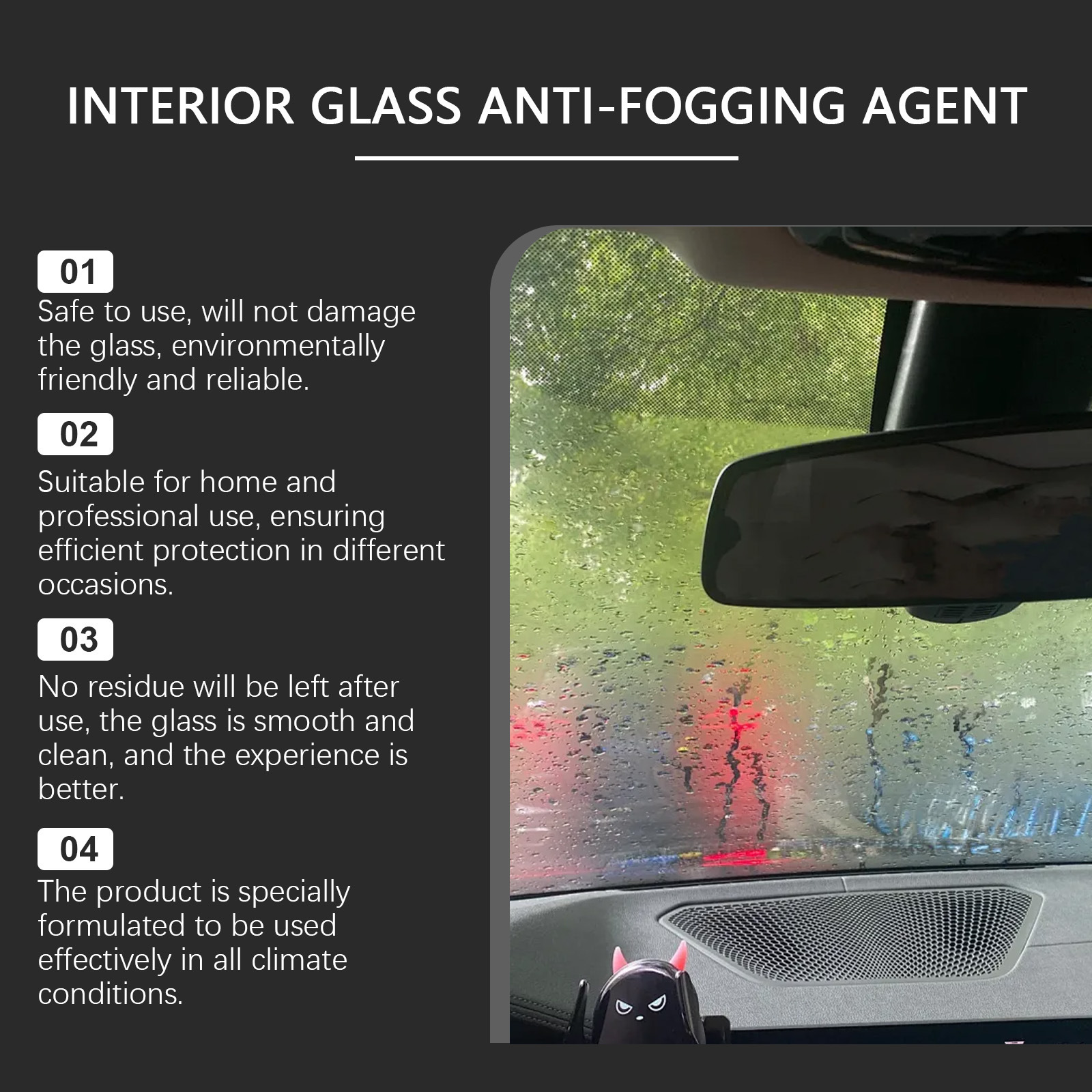 Rayhong Car Glass Anti-Fog Agent Car Glass Anti-Fog Car Window Front Glass Cleaning and Brightening Spray