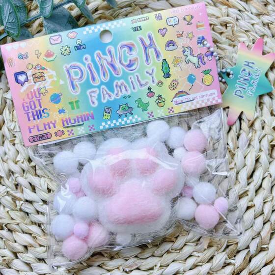 Decompression Plush Cat's Claw Pinch Le Jelly Cyber Celebrity Decompression Toy Cat's Claw Flocking Wax with Slow Rebound Girl