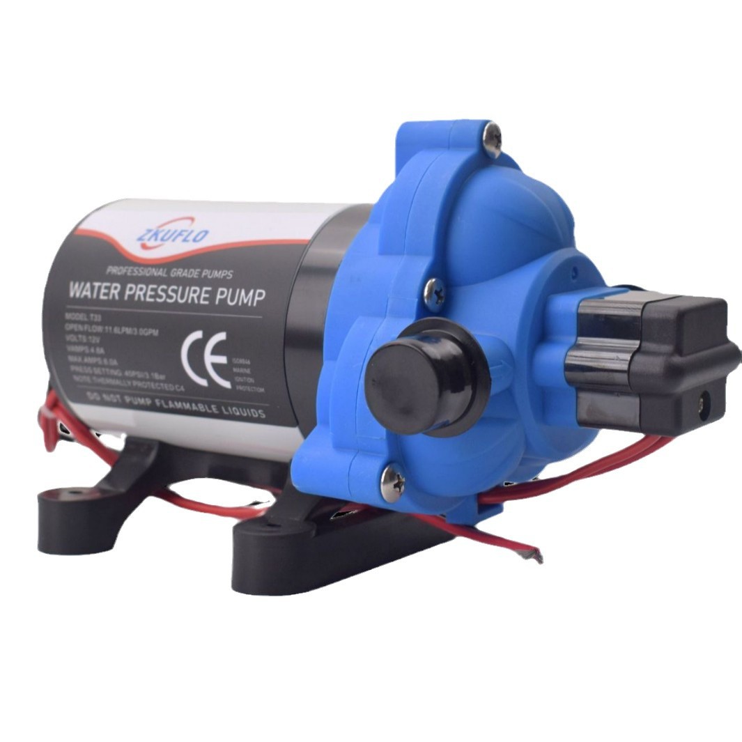 12V24V Bomba de diafragma de refuerzo eléctrica Bomba de agua para vehículos recreativos Barco pequeño Bomba autocebante para el hogar Bomba de agua al aire libre Agroindustria