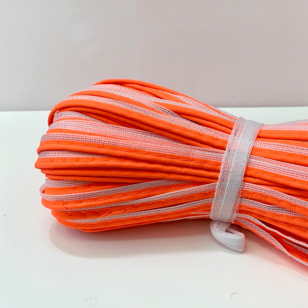 反光织带 荧光橘色子母带 彩色夜光反光绳子 滚边条 嵌牙条包边带