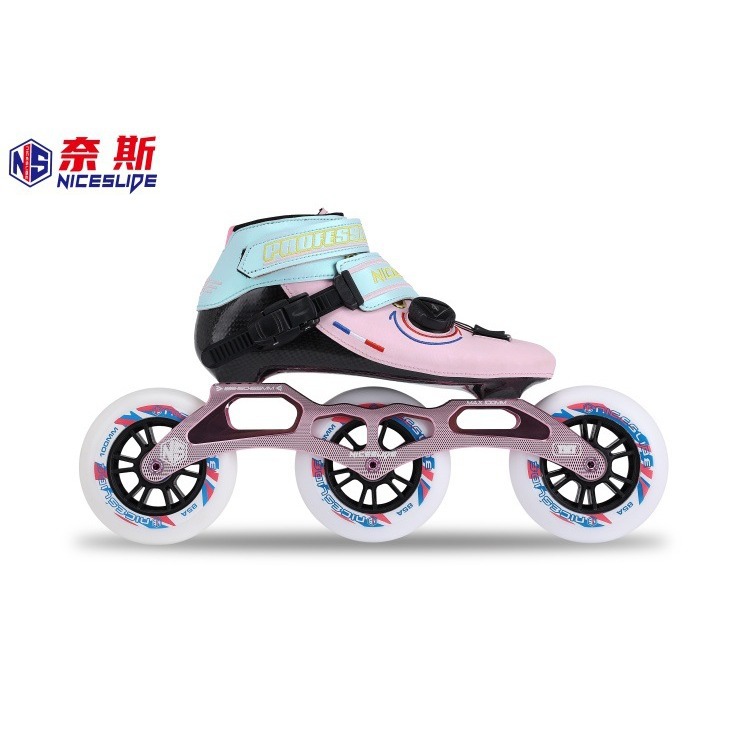 Ness GT Zhongbang Roller Skates Speed Skates Large Three-wheel Kidsren's Carbon Fiber Inline Competition Special