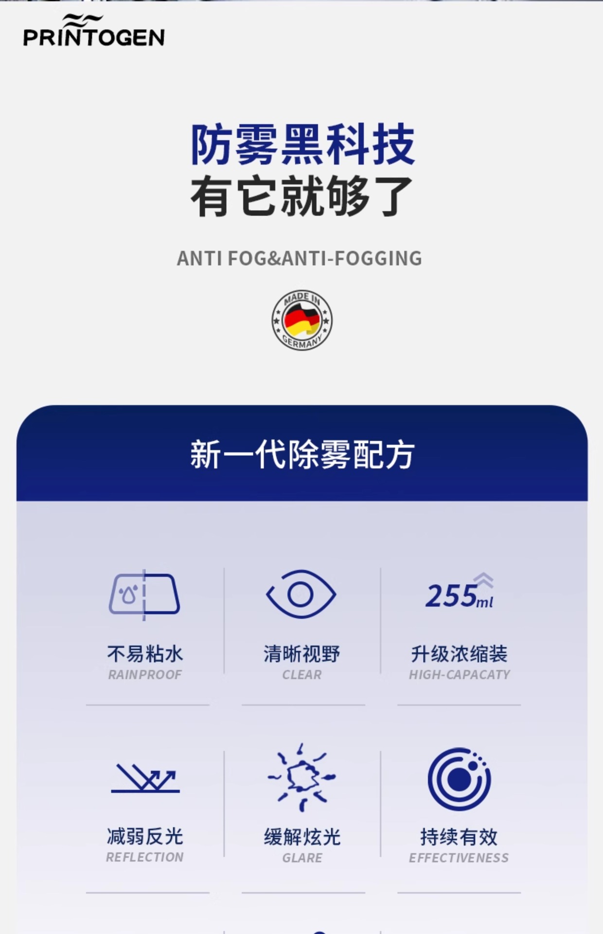 Winter Long-Lasting Anti-Fogging Agent, Anti-Fogging in the Car, Front Windshield and Rearview Mirror Spray, Anti-Fogging and Defogging Artifact