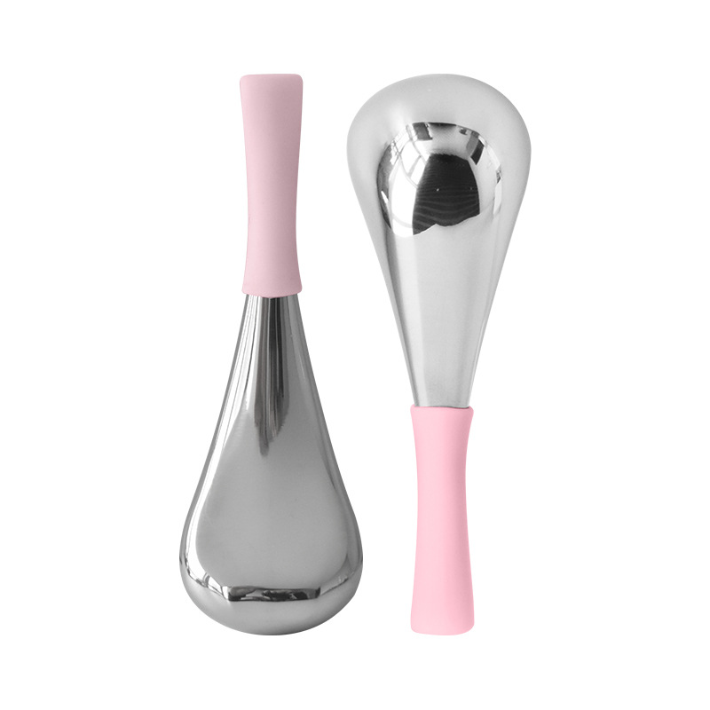 A pair of small pink ice scoops