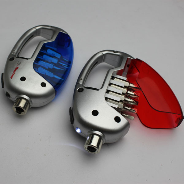 带灯工具 8头组合工具 八合一螺丝批  手动螺丝批套装 带灯螺丝刀