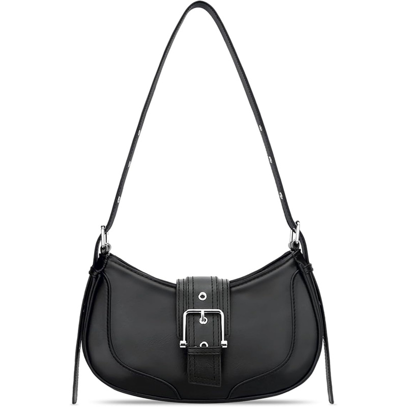 Cross-Border Popular Crescent-Shaped Shoulder Bag, Retro New Moon Hobo Handbag, Y2K Underarm Bag, Pu Women's Bag Wholesale