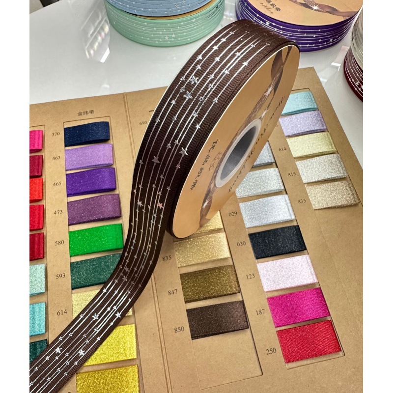 Explosiones transfronterizas estrellas de fijación en caliente galvanizado DIY arco de regalo de fiestas decoración cinta accesorios de ropa