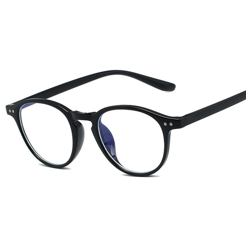 New tr90 anti-blue light glasses 2318 men and women retro flat glasses cross-border round frame plain computer goggles