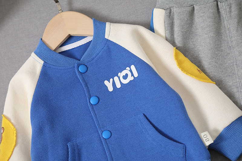 2022 New Spring Autumn Clothing Set Korean Edition Boys Handsome Middle and Young Children's Western Sports_voghion.com