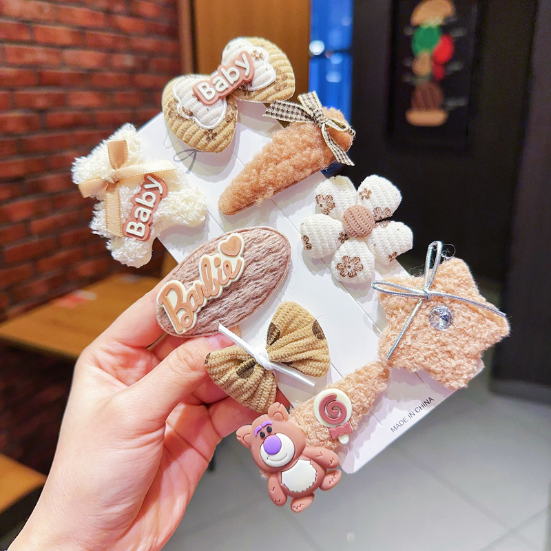 Red de Internet para niños horquilla tocado 2025 nueva niña horquilla niña linda bebé flequillo clip de cabello roto