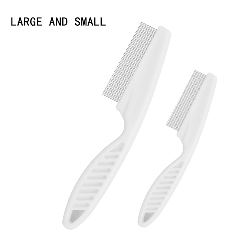 Venta caliente de Amazon peine de pulgas para mascotas para eliminar el vello flotante y eliminar las pulgas, piojos, dientes densos, peine de aguja, limpieza de mascotas, belleza