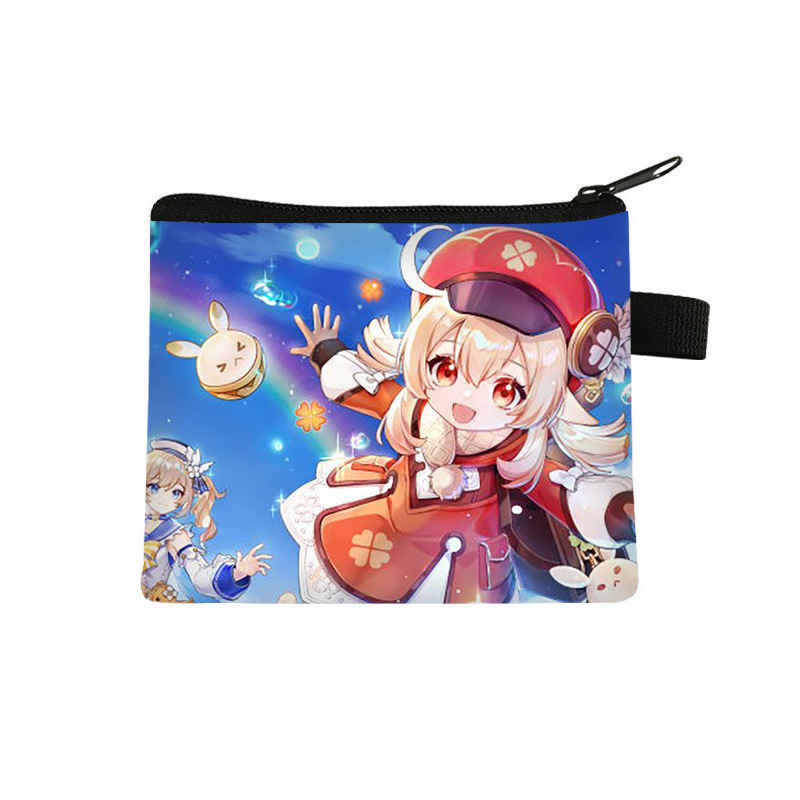 New GenshinConcert Cartoon Elementary School Creative Student Trendy Cute Large Capacity Coin Storage Keychain Bag for Both Boys and Girls Wholesale
