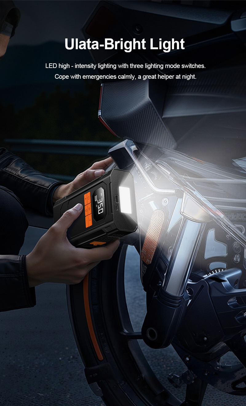 Cross-Border New Car Emergency Starting Power Supply Car Large-Capacity Power Bank Convenient Air Pump Air Pump