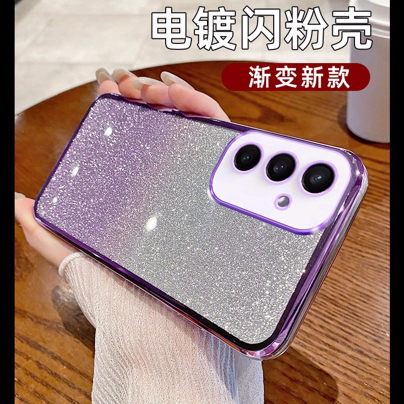 For Samsung A05S A16 M55 M30S glitter electroplated phone case A06 A55 A36 protective case wholesale