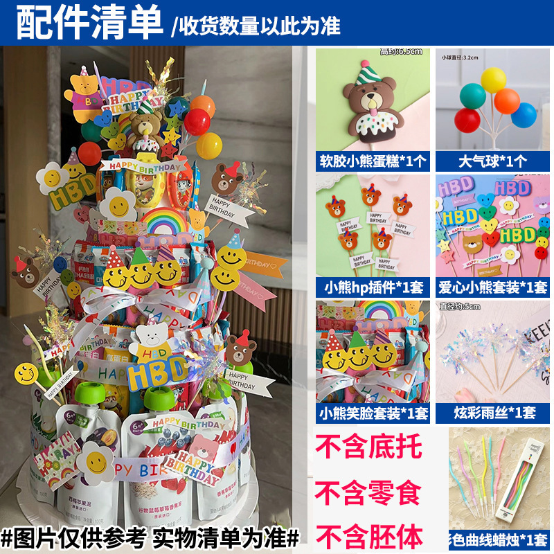 間食誕生日ケーキ装飾児童プラグイン泡胚模型diy材料パーティー紅書同金|undefined