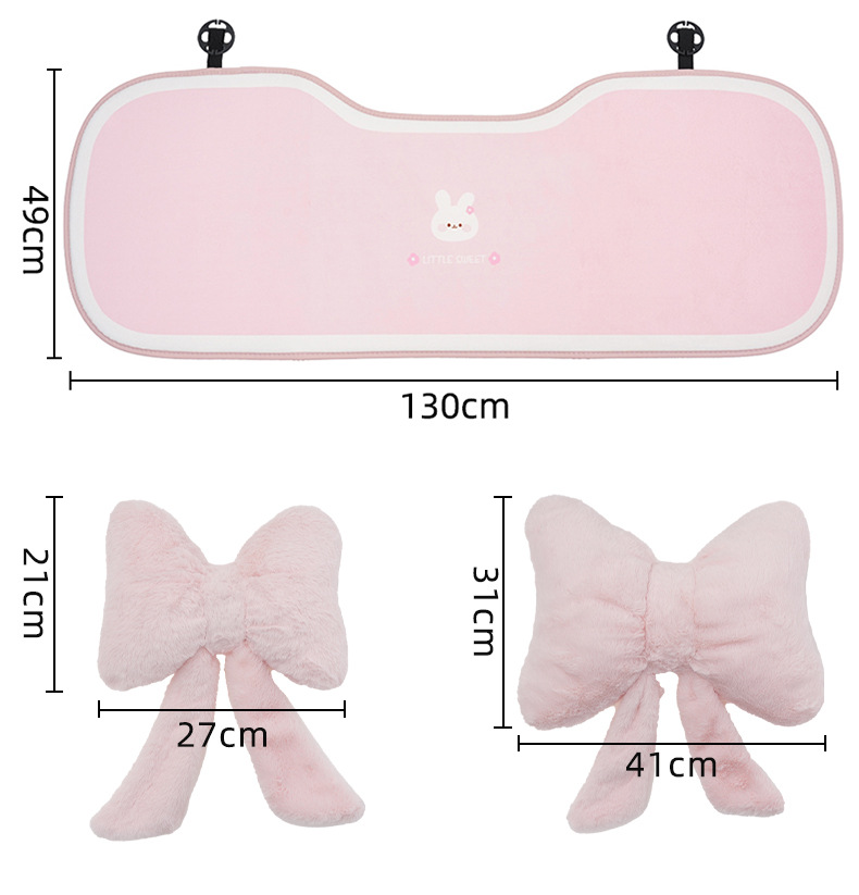 Cartoon bunny plush car seat cushion autumn and winter car warm and comfortable non-slip cushion cute car seat cover