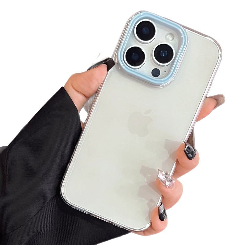 PC 高透明度 iPhone16Promax マカロンカラーレンズ Apple 15 携帯電話ケース 14pm 落下防止ケースに適しています|undefined