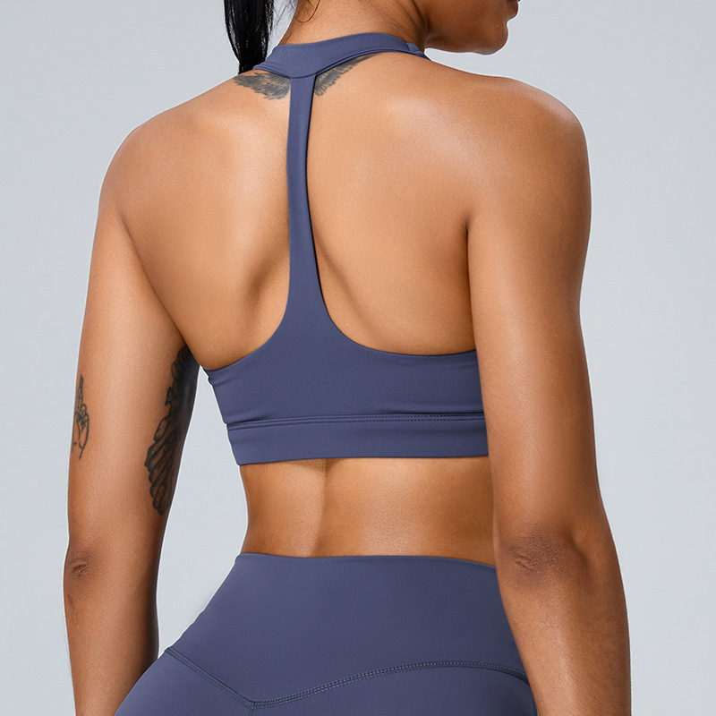 Nuevo chaleco de yoga transfronterizo, ropa interior deportiva trasera de belleza para mujer, ropa de fitness al aire libre para correr de alta intensidad a prueba de golpes