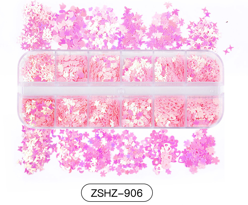 30g Weight Nail Decoration Accessories Nail Supplies See detail page-[15 Books in a Box] Rainbow Horse Keychain Box Quantity Sequin Material Square, Moon, Heart Shape Pattern Simple Style Style Hot 12 Nail Art Too Small Sequins Nail Art Jewelry For Valentine's Day Ultra-Thin Nail Sticker Wholesale 8